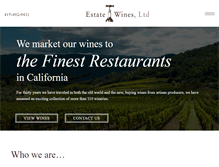 Tablet Screenshot of estatewinesltd.com